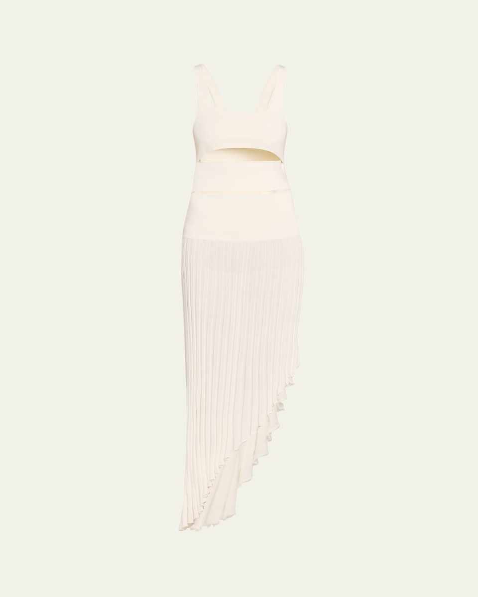 Slash Asymmetric Midi Tank Dress
